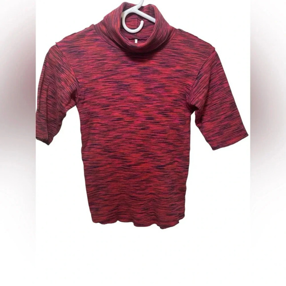 FREE PEOPLE Womens Sunshine Space Dye Elbow Sleeves Turtleneck cotton top - Picture 1 of 9